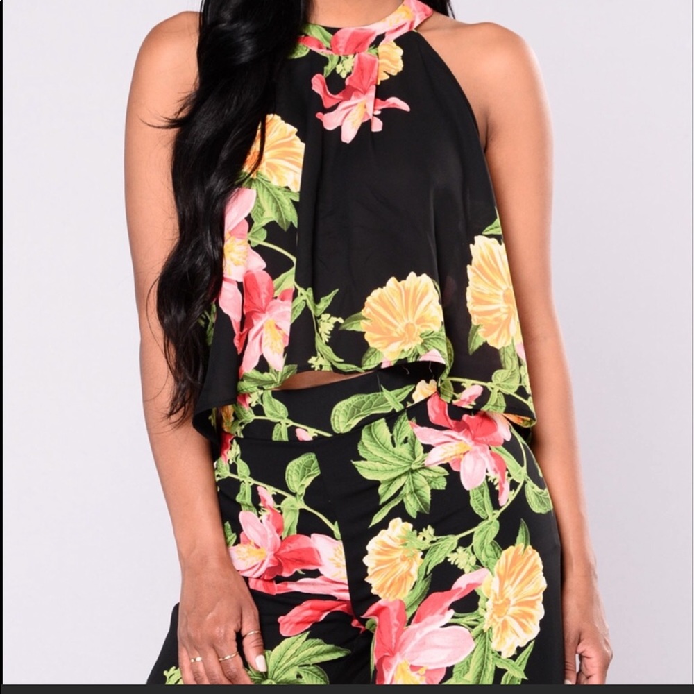 2 piece Fashion Nova Floral Suit size small
